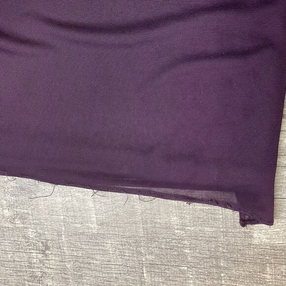 Betsy & Adam Women's Dress One-Shoulder Gem Strap Gown (22W Plum Purple) - Picture 12 of 12